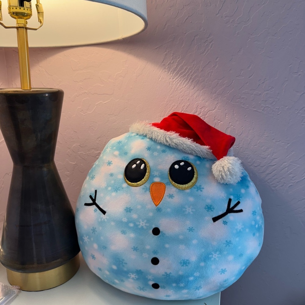 Snowman Squishmellow with Santa Hat - Picture 2 of 2